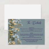 Modern Floral Details Enclosure Card 出欠カード (正面/裏面)