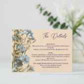 Modern Floral Details Enclosure Card 出欠カード (スタンド正面)