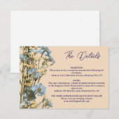 Modern Floral Details Enclosure Card 出欠カード (正面/裏面)