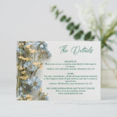 Modern Floral Details Enclosure Card 出欠カード (スタンド正面)
