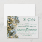 Modern Floral Details Enclosure Card 出欠カード (正面/裏面)