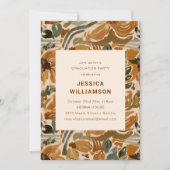 Modern Floral Earth Tone Graduation Party 2026 招待状 (正面)