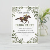 Modern Floral Equestrian Derby Invitation 招待状 (スタンド正面)