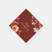 Modern Floral Friendsgiving  スタンダードカクテルナプキン (角)