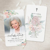 Modern Floral God's Garden Photo Prayer Card