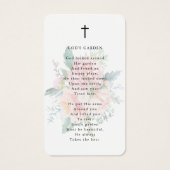 Modern Floral God's Garden Photo Prayer Card (裏面)