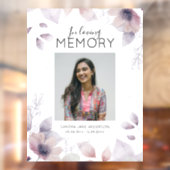 Modern Floral In Loving Memory | 思い出の写真メモリアル ウィンドウサイン (シート2)