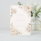 Modern Floral Invitation Card Elegant Botanical We 招待状 (スタンド正面)
