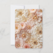 Modern Floral Invitation Card Elegant Botanical We 招待状 (裏面)