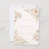 Modern Floral Invitation Card Elegant Botanical We 招待状 (正面)