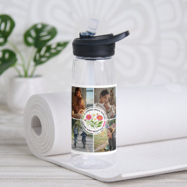 Modern Floral Multi-Photo Custom Mother's Day  ウォーターボトル
