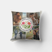 Modern Floral Multi-Photo Custom Mother's Day  クッション (正面)