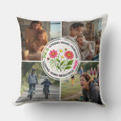 Modern Floral Multi-Photo Custom Mother's Day  クッション (正面)