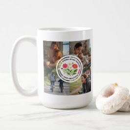Modern Floral Multi-Photo Custom Mother's Day  コーヒーマグカップ