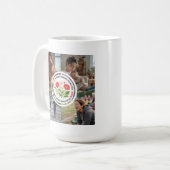 Modern Floral Multi-Photo Custom Mother's Day  コーヒーマグカップ (正面左)