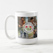 Modern Floral Multi-Photo Custom Mother's Day  コーヒーマグカップ (左)