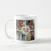 Modern Floral Multi-Photo Custom Mother's Day  コーヒーマグカップ (左)