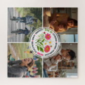 Modern Floral Multi-Photo Custom Mother's Day  ジグソーパズル (横)
