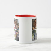 Modern Floral Multi-Photo Custom Mother's Day  マグカップ (中央)