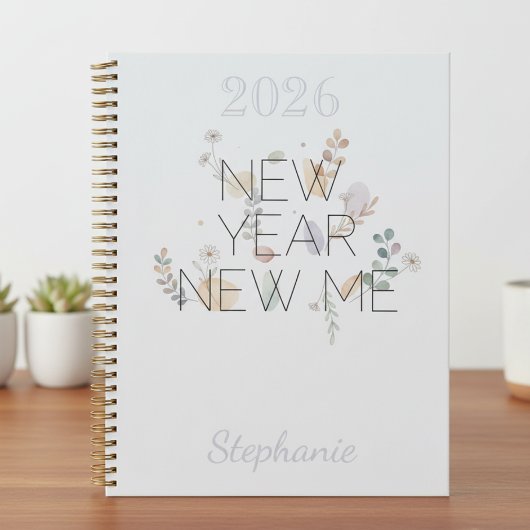 Modern Floral New Year New Me Planner プランナー手帳