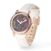 Modern Floral Paisley eWatch Watch 腕時計 (傾斜)