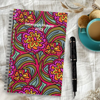 Modern Floral Pattern Custom Planner プランナー手帳