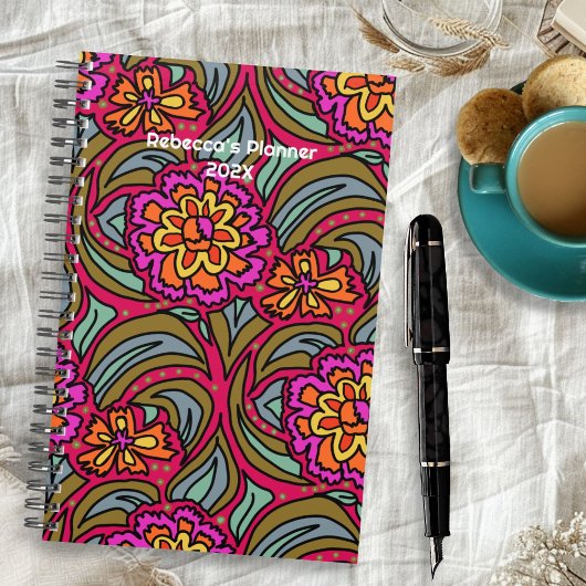 Modern Floral Pattern Custom Planner プランナー手帳
