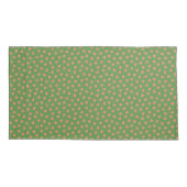 Modern Floral Pattern in Green and Lavender 枕カバー (裏面)