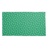 Modern Floral Pattern in Green and Salmon 枕カバー (裏面)