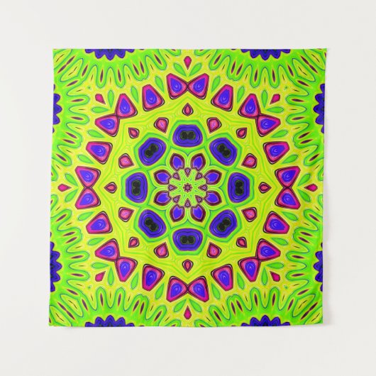 Modern floral pattern. Raster illustration. Persia タペストリー (正面)