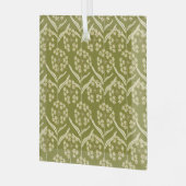 Modern Floral Pattern: White Umbel Flowers ガラスオーナメント (正面左)