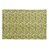 Modern Floral Pattern: White Umbel Flowers 枕カバー (裏面-左)