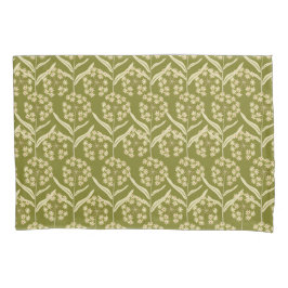 Modern Floral Pattern: White Umbel Flowers 枕カバー