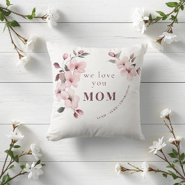 Modern Floral Personalized Mothers Day Gift クッション