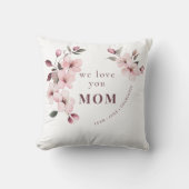 Modern Floral Personalized Mothers Day Gift クッション (正面)
