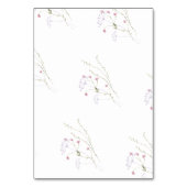 Modern Floral Pink Wild Flower Seating Chart &  テーブルナンバー (裏面)