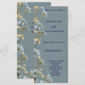 Modern Floral Simple Wedding Program (正面/裏面)