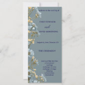 Modern Floral Simple Wedding Program (正面)