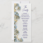 Modern Floral Simple Wedding Program (裏面)