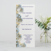Modern Floral Simple Wedding Program (スタンド正面)