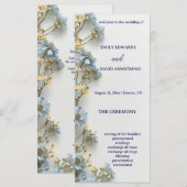 Modern Floral Simple Wedding Program (正面/裏面)