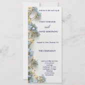 Modern Floral Simple Wedding Program (正面)