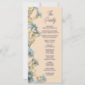 Modern Floral Simple Wedding Program (裏面)