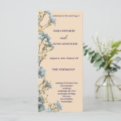 Modern Floral Simple Wedding Program (スタンド正面)