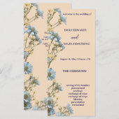 Modern Floral Simple Wedding Program (正面/裏面)