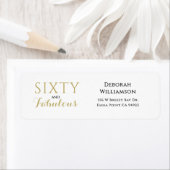 Modern Floral Sixty and Fabulous Bold ラベル (インサイチュ)