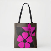 Modern Floral Tote Bag / Stylish Everyday Bag トートバッグ (正面)