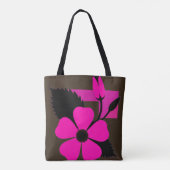 Modern Floral Tote Bag / Stylish Everyday Bag トートバッグ (裏面)