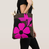Modern Floral Tote Bag / Stylish Everyday Bag トートバッグ (クローズアップ)