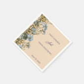 Modern Floral Wedding Napkins スタンダードカクテルナプキン (角)